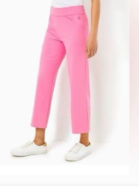 Lilly Pulitzer Luxletic Bubblegum Pink Pull-On Capri Pants